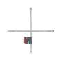 Llave de cruz 20″ pulida y cromada con entrada cuadro 1/2″ para colocar dado