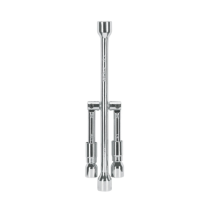 Llave de cruz 14″ plegable pulida y cromada, Truper
