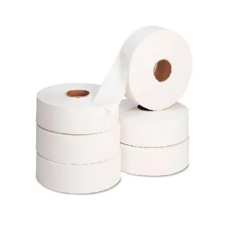Papel higienico Milagros jumbo liso blanco Premium x 300 mt