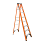 Escalera de tijera, tipo ll, fibra de vidrio - 4 peldaños